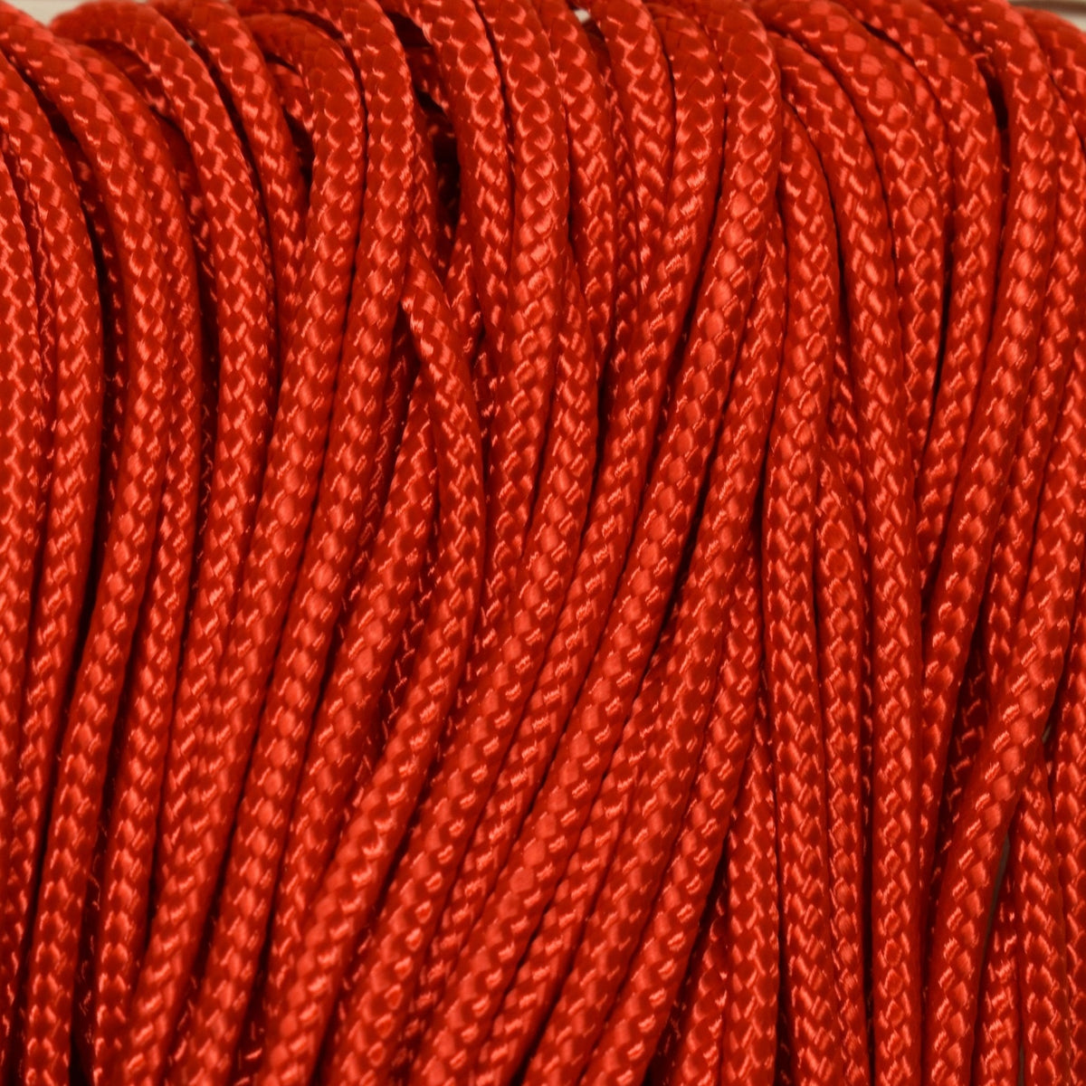 3.0 mm (1/8”) 325-3 Paracord Tangerine Made in the USA Nylon/Nylon (100 ft) El Wood Braiding Co