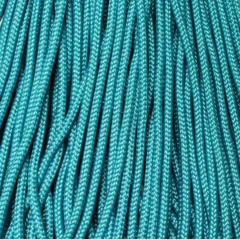 3.0 mm (1/8”) 325-3 Paracord Light Neon Turquoise Made in the USA Nylon/Nylon (100ft) El Wood Braiding Co