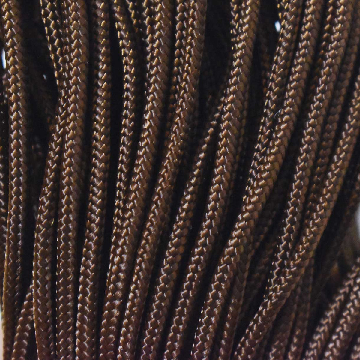 3.0 mm (1/8”) 325-3 Paracord Walnut Brown Made in the USA Nylon/Nylon (100ft) El Wood Braiding Co