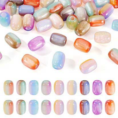 36 Pcs 9 Styles /Triple Color Resin Bead/Charms (1 Set) 280-