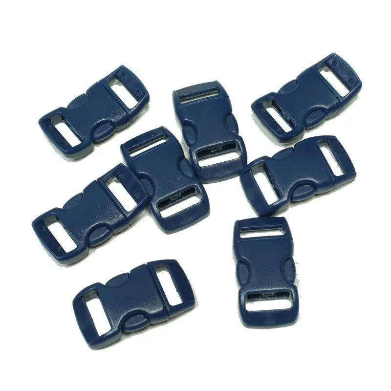 3/8" Very Dark Blue Curved Side Release Plastic Buckles (10 pack) Discounts Available paracordwholesale