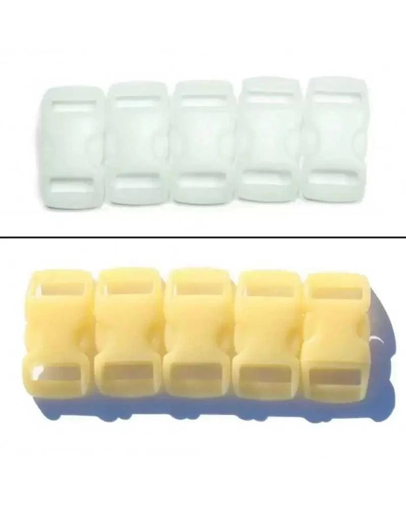 3/8" Yellow Color Changing Plastic Side Release Buckles (10 pack) Discounts Available paracordwholesale