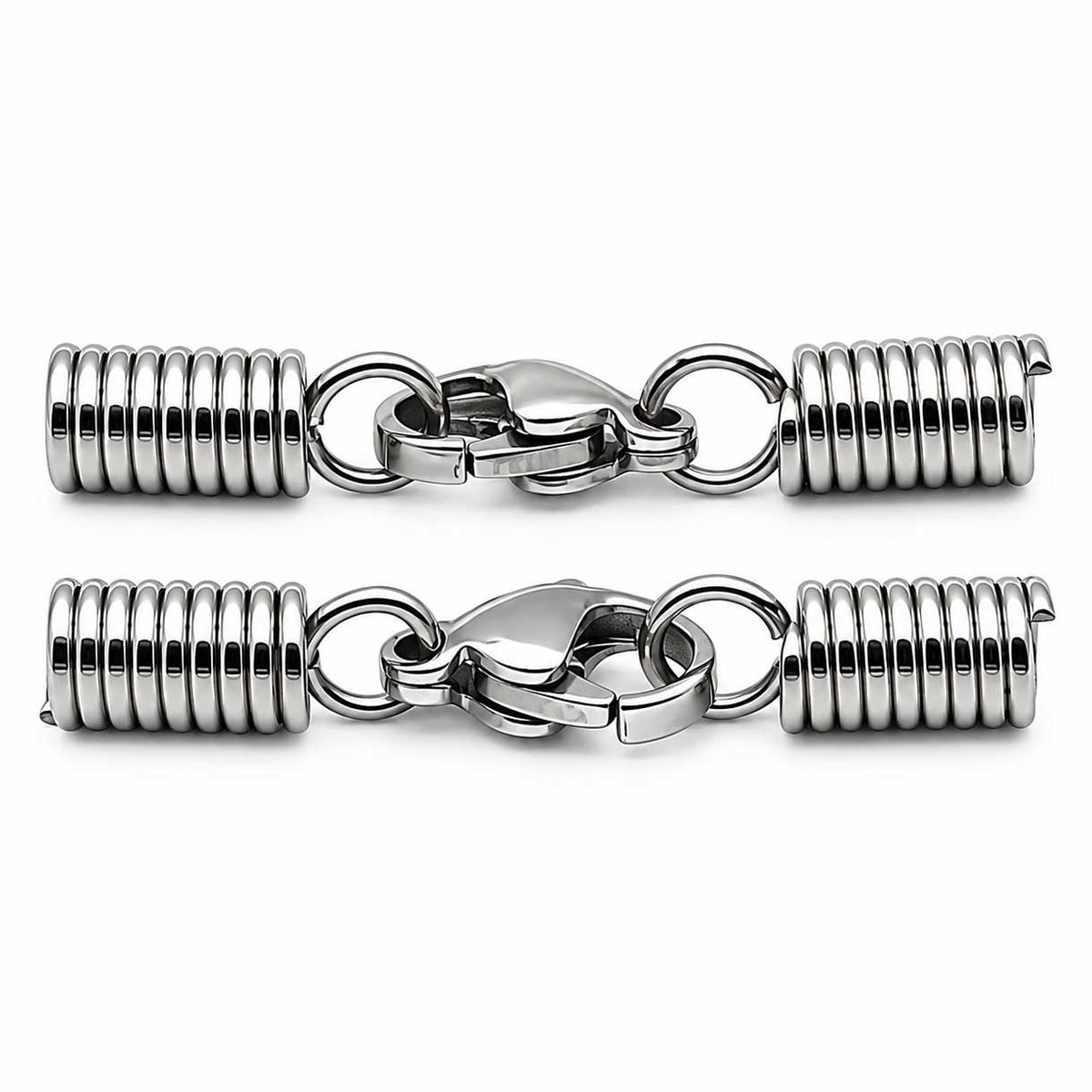 3 mm 304 Stainless Steel Glue In Spring Cord Ends with Lobster Claw (5 Pack) 280-