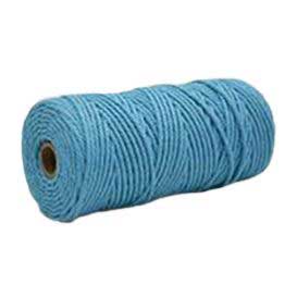 3 mm ((3/32") Light Sky Blue Twisted Cotton Macrame Rope 100 m (109 yd) 280-