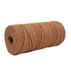 3 mm ((3/32") Peru Brown Twisted Cotton Macrame Rope 100 m (109 yd) 280-