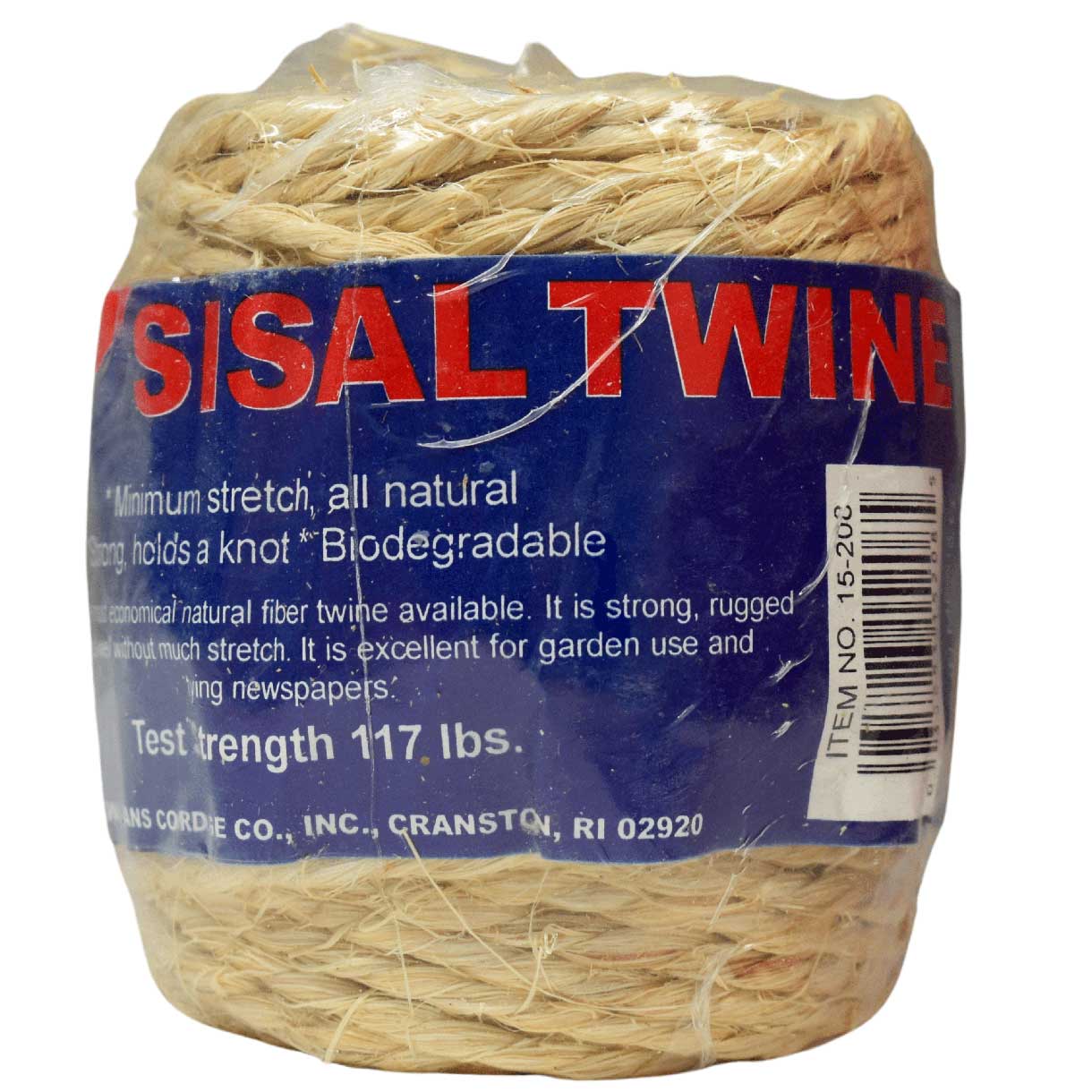 4 mm (5/32") Natural Sisal Twine Cord 46 m (150 ft) Twine cord T.W. Evans Cordage Co. Inc.