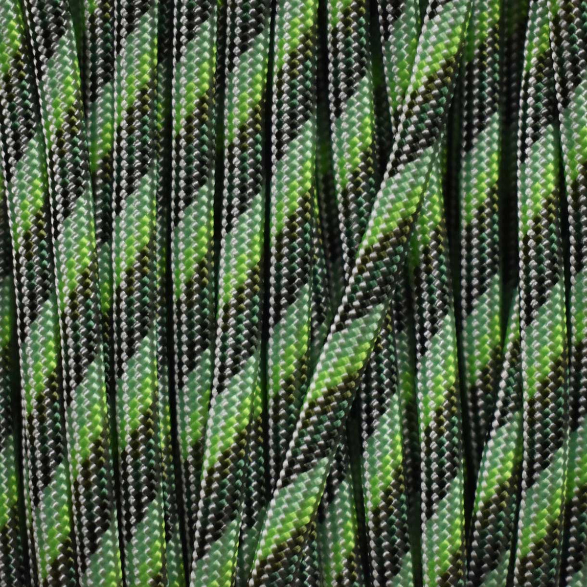 4 mm (5/32”) 550 Paracord Sunset Green Made in the USA Nylon/Nylon (100 ft) El Wood Braiding Co