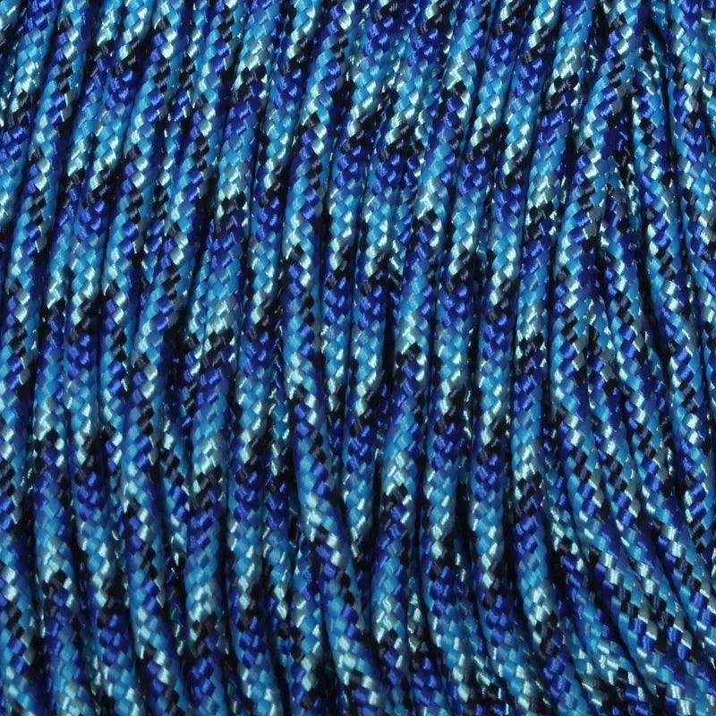 3.0 mm (1/8”) 425 Paracord Blue Blend Made in the USA Nylon/Nylon (100 ft) El Wood Braiding Co