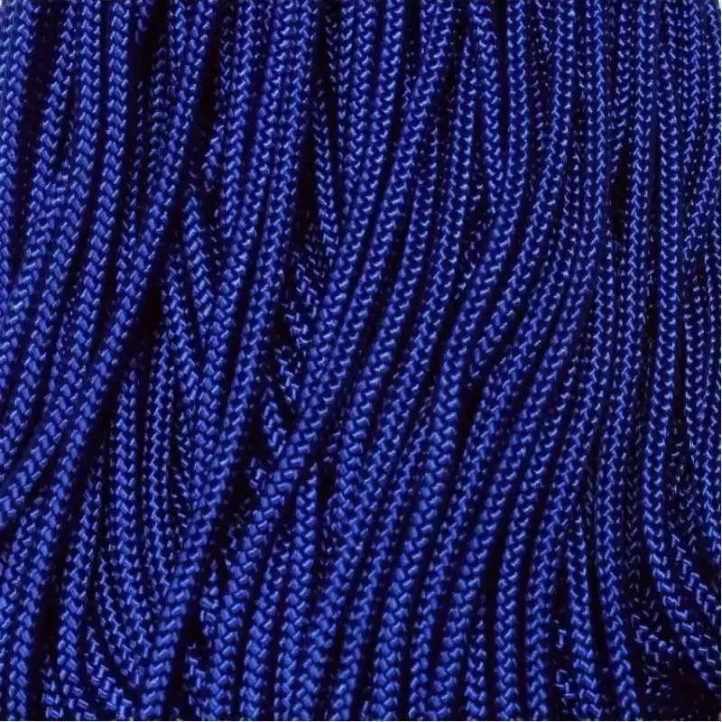 3.0 mm (1/8”) 425 Paracord Electric Blue Made in the USA Nylon/Nylon (100 ft) El Wood Braiding Co