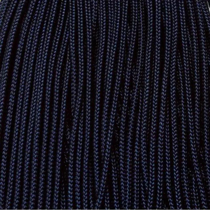 3.0 mm (1/8”) 425 Paracord Midnight Blue Made in the USA Nylon/Nylon (100 ft) El Wood Braiding Co