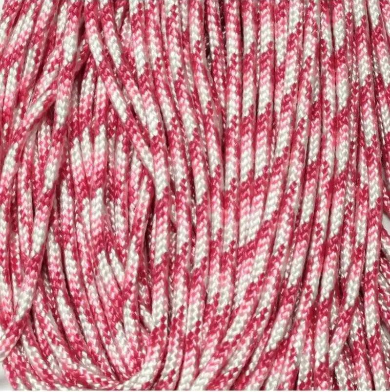 3.0 mm (1/8”) 425 Paracord Breast Cancer Awareness Made in the USA Nylon/Nylon (100 ft) El Wood Braiding Co
