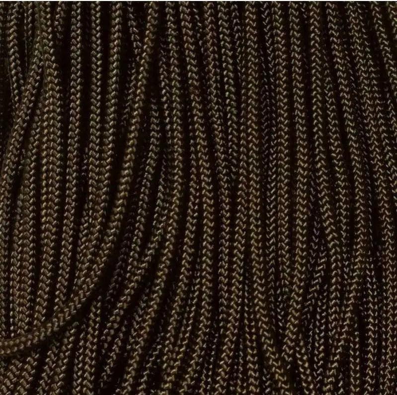 3.0 mm (1/8”) 425 Paracord Acid Dark Brown Made in the USA Nylon/Nylon (100 ft) El Wood Braiding Co