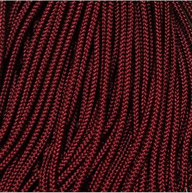 3.0 mm (1/8”) 425 Paracord Burgundy Made in the USA Nylon/Nylon (100 ft) El Wood Braiding Co
