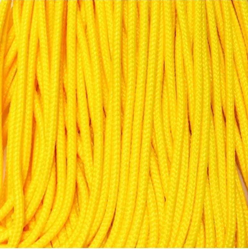 3.0 mm (1/8”) 425 Paracord Canary Yellow Made in the USA Nylon/Nylon (100 ft) El Wood Braiding Co