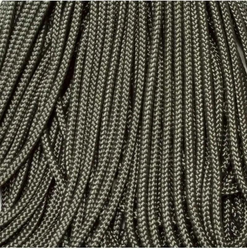 3.0 mm (1/8”) 425 Paracord Charcoal Gray Made in the USA Nylon/Nylon(100 ft) El Wood Braiding Co