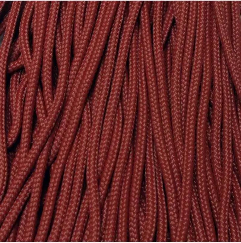 3.0 mm (1/8”) 425 Paracord Crimson Red Made in the USA Nylon/Nylon (100 ft) El Wood Braiding Co