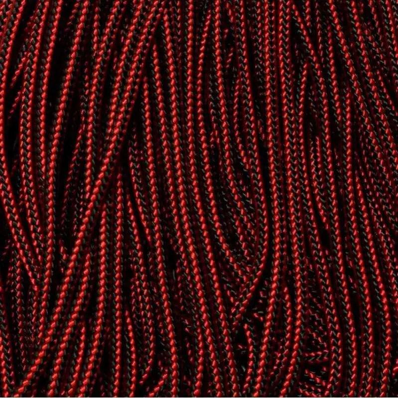 3.0 mm (1/8”) 425 Paracord IRBKS Firefighter (Imperial Red & Black Stripes) Made in the USA Nylon/Nylon (100 ft) El Wood Braiding Co