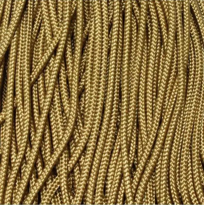 3.0 mm (1/8”) 425 Paracord Gold Made in the USA Nylon/Nylon (100 ft) El Wood Braiding Co