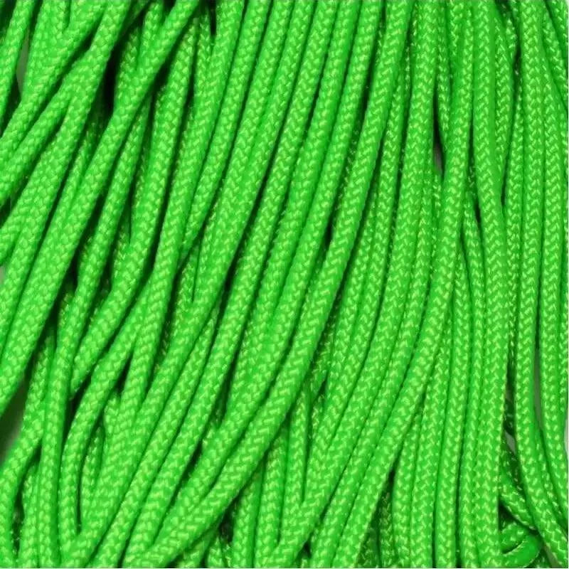 3.0 mm (1/8”) 425 Paracord Neon Green Made in the USA Nylon/Nylon (100 ft) El Wood Braiding Co