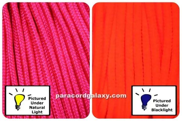 3.0 mm (1/8”) 425 Paracord Neon Pink Made in the USA Nylon/Nylon (100 ft) El Wood Braiding Co