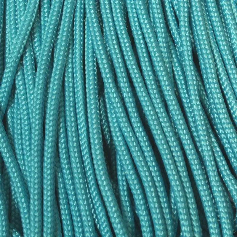 3.0 mm (1/8”) 425 Paracord Neon Turquoise Made in the USA Nylon/Nylon (100 ft) El Wood Braiding Co