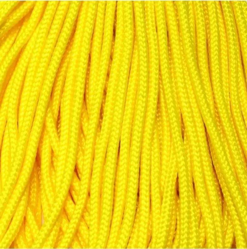 3.0 mm (1/8”) 425 Paracord Neon Yellow Made in the USA Nylon/Nylon (100 ft) El Wood Braiding Co