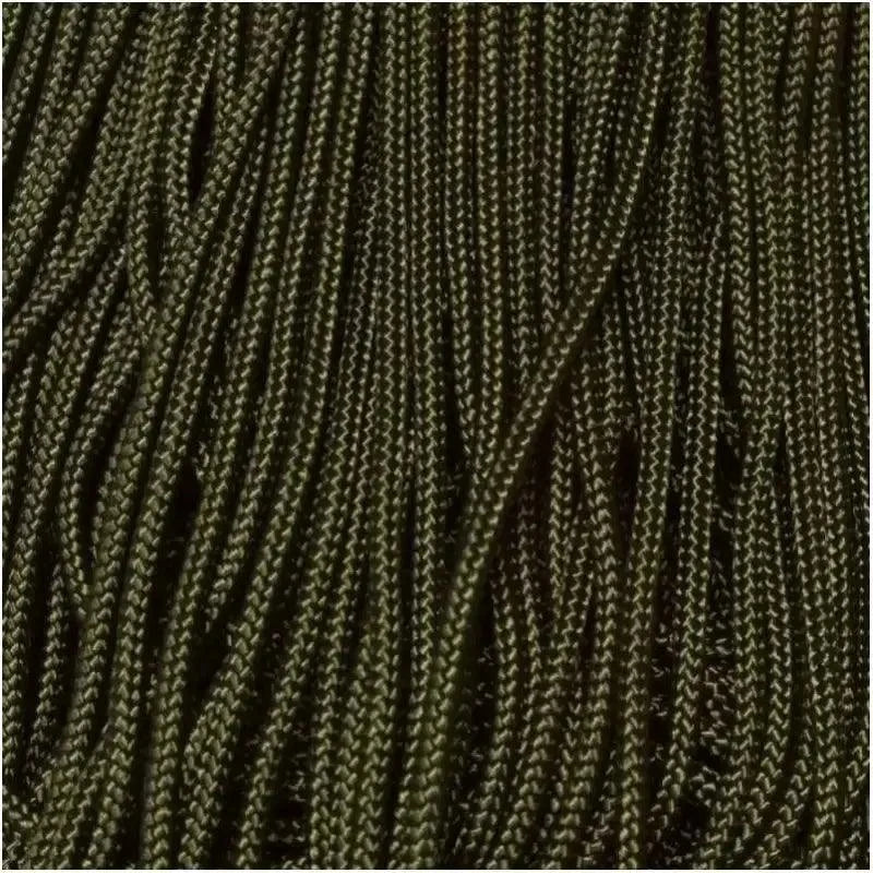 3.0 mm (1/8”) 425 Paracord Olive Drab (OD) Made in the USA Nylon/Nylon (100 ft) El Wood Braiding Co