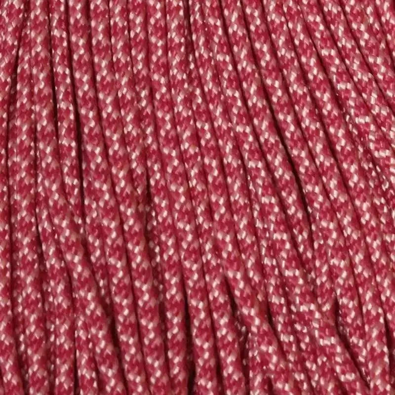 3.0 mm (1/8”) 425 Paracord Rose Pink with Fuchsia Diamonds Made in the USA Nylon/Nylon (100 ft) El Wood Braiding Co