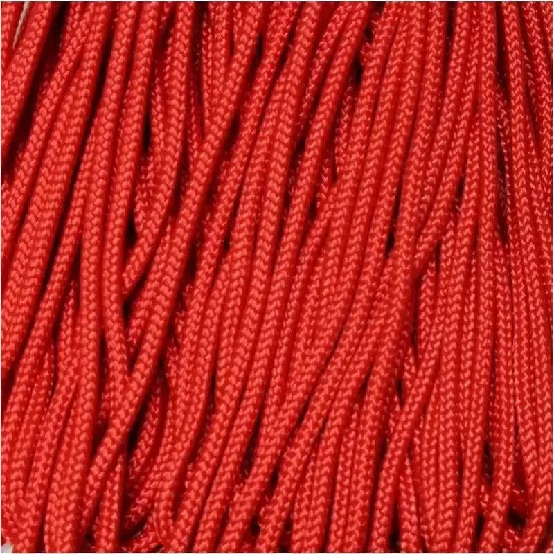 3.0 mm (1/8”) 425 Paracord Scarlet Red Made in the USA Nylon/Nylon (100 ft) El Wood Braiding Co