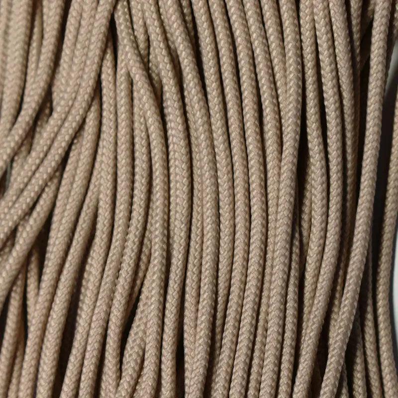 3.0 mm (1/8”) 425 Paracord Tan 380 Made in the USA Nylon/Nylon (100 ft) El Wood Braiding Co