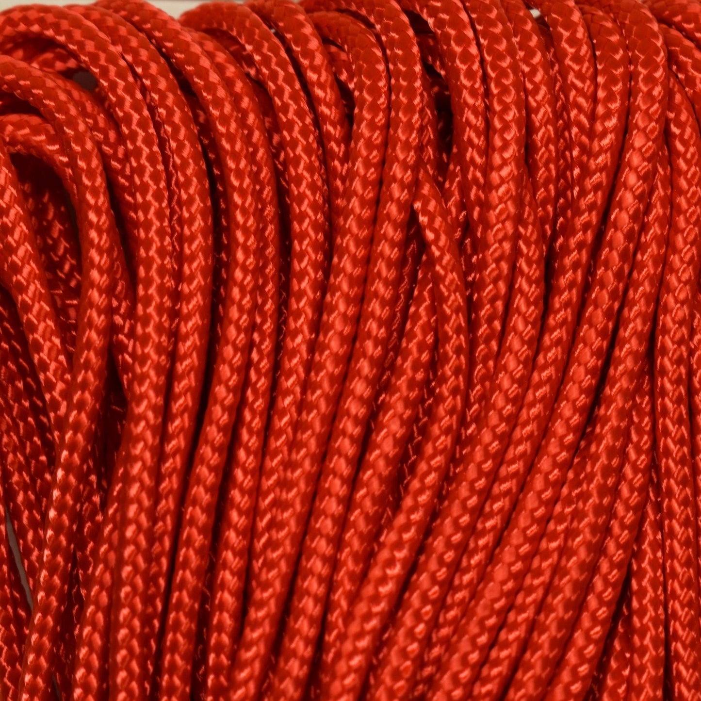 3.0 mm (1/8”) 425 Paracord Tangerine Made in the USA Nylon/Nylon (100 ft) El Wood Braiding Co