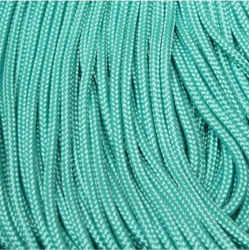 3.0 mm (1/8”) 425 Paracord Turquoise Made in the USA Nylon/Nylon (100 ft) El Wood Braiding Co