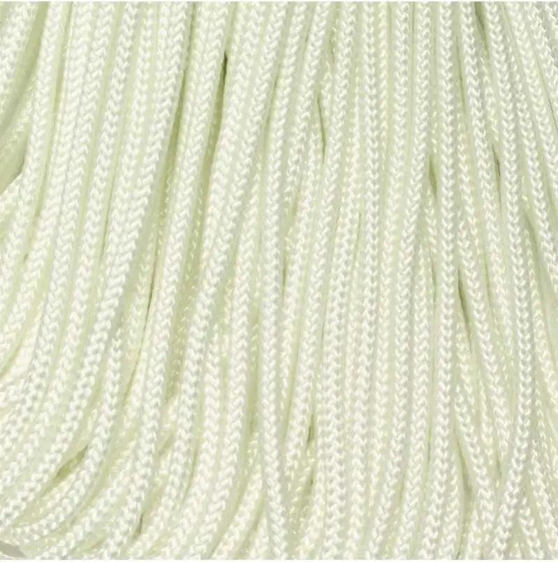 3.0 mm (1/8”) 425 Paracord White Made in the USA Nylon/Nylon (100 ft) El Wood Braiding Co