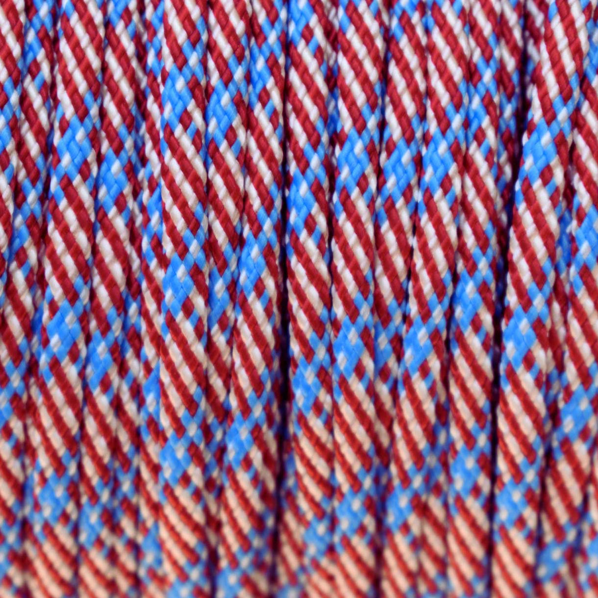 4 mm (5/32”) 550 Paracord Flag USA Made in the USA Nylon/Nylon El Wood Braiding Co