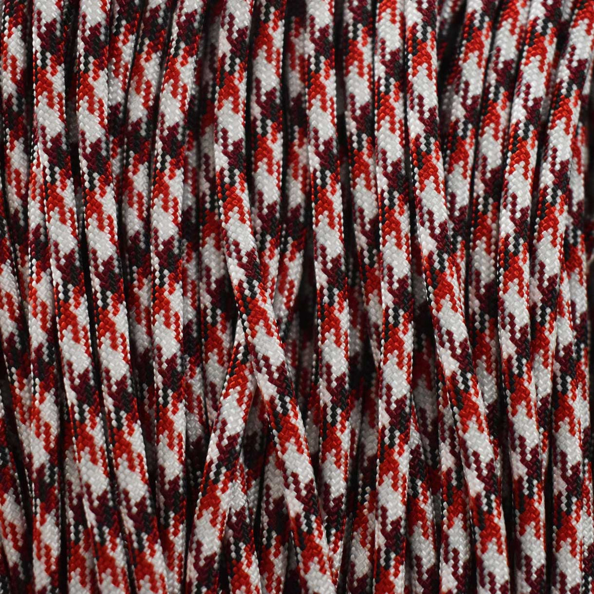 4 mm (5/32”) 550 Paracord Heart Attack Made in the USA Nylon/Nylon (100 ft) El Wood Braiding Co