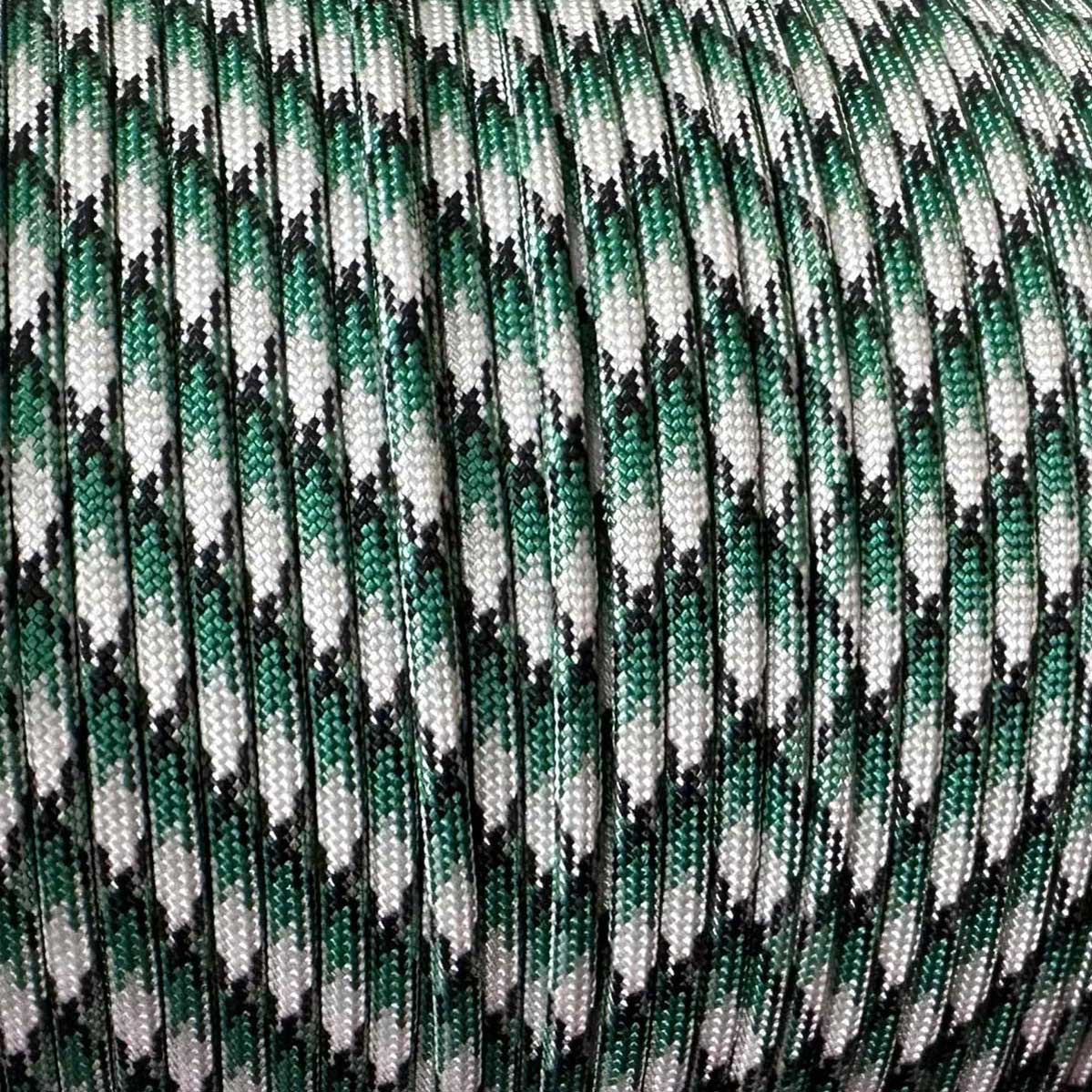 4 mm (5/32”) 550 Paracord Leprechaun Made in the USA Nylon/Nylon (100 ft) El Wood Braiding Co