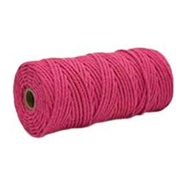 4 mm (5/32") Deep Pink Twisted Cotton Macrame Rope 100 m (109 yd) 280-