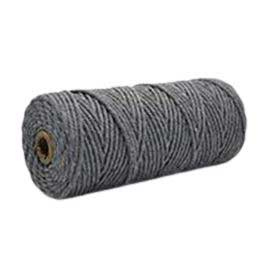 4 mm (5/32") Gray Twisted Cotton Macrame Rope 100 m (109 yd) 280-