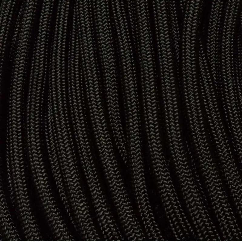 8 mm (5/16") Nylon Paramax Rope Black Made in the USA Nylon/Nylon (100 ft) El Wood Braiding Co