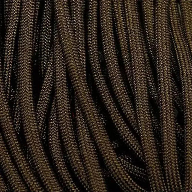4 mm (5/32”) 550 Paracord Acid Dark Brown Made in the USA Nylon/Nylon El Wood Braiding Co