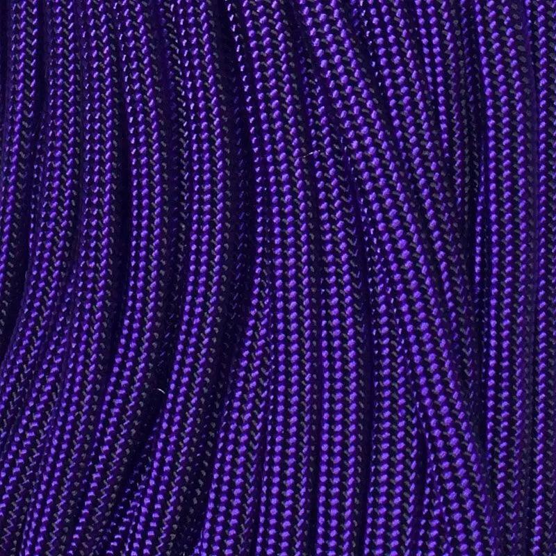 550 Paracord Black and Acid Purple Stripes Made in the USA Nylon/Nylon (100 FT.) - Paracord Galaxy