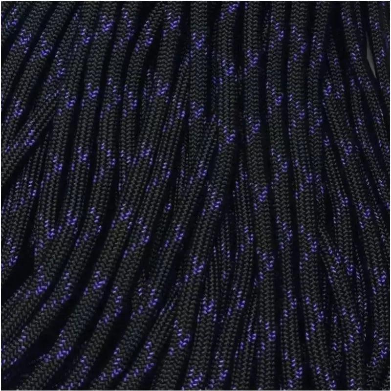 550 Paracord Black w/ Acid Purple X Made in the USA Nylon/Nylon (100 FT.) - Paracord Galaxy