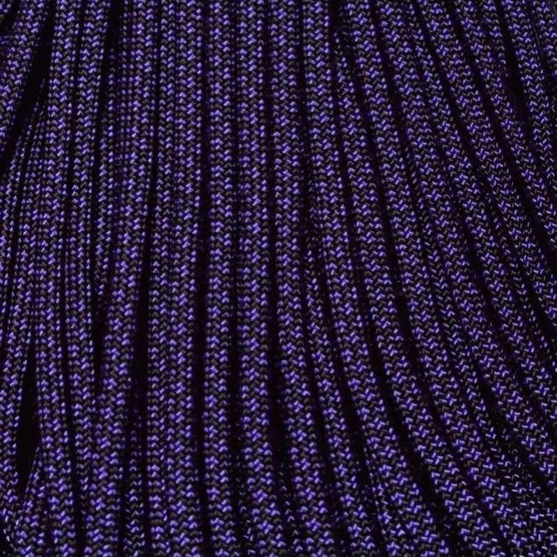 4 mm (5/32”) 550 Paracord Black with Acid Purple Diamonds Made in the USA Nylon/Nylon (100 ft) El Wood Braiding Co