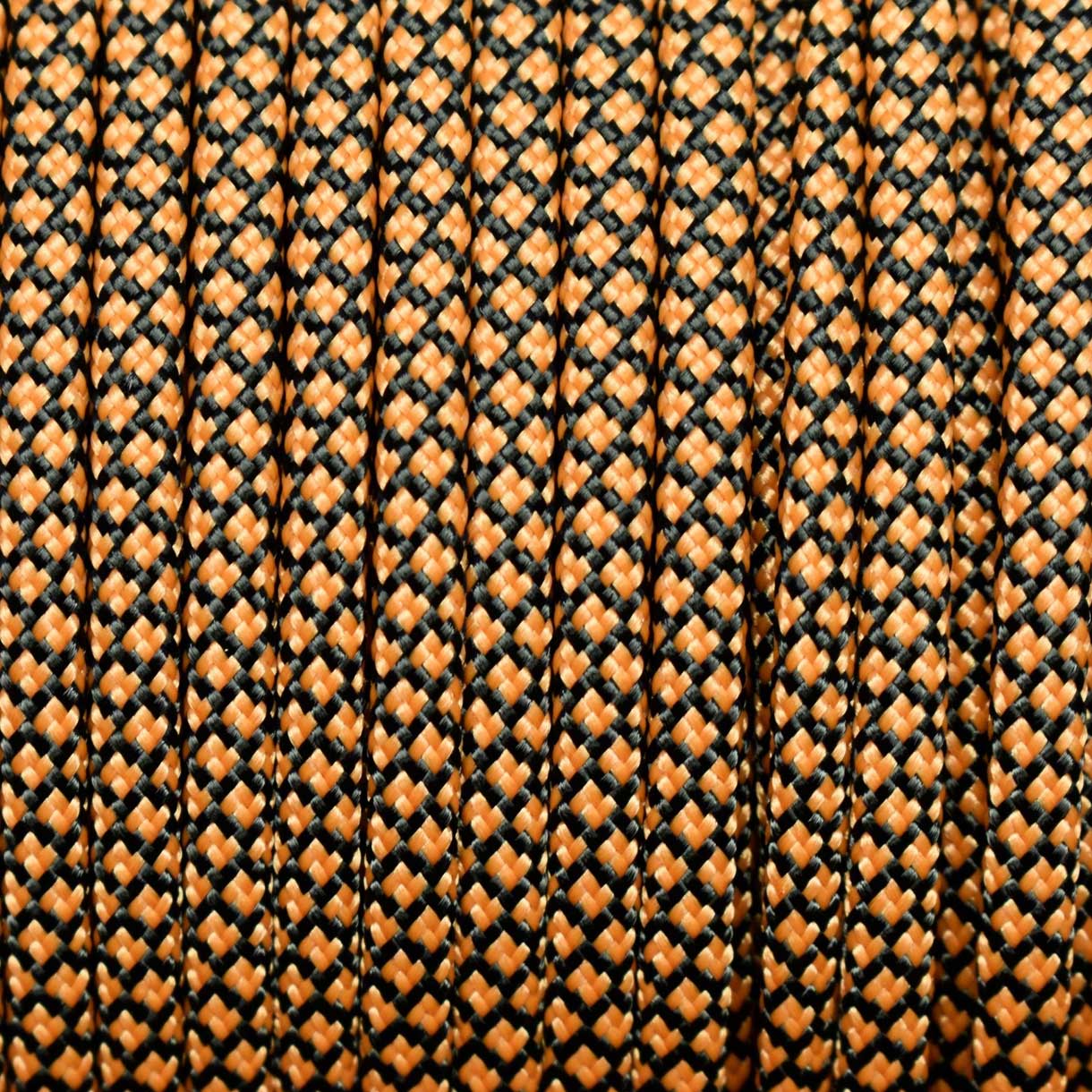 *550 Paracord Black with Mustard Diamonds Made in the USA Nylon/Nylon (1,000 ft) - Paracord Galaxy