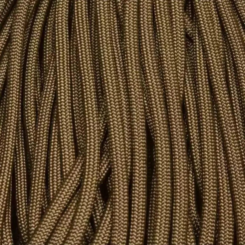 4 mm (5/32”) 550 Paracord Branch Brown Made in the USA Nylon/Nylon El Wood Braiding Co