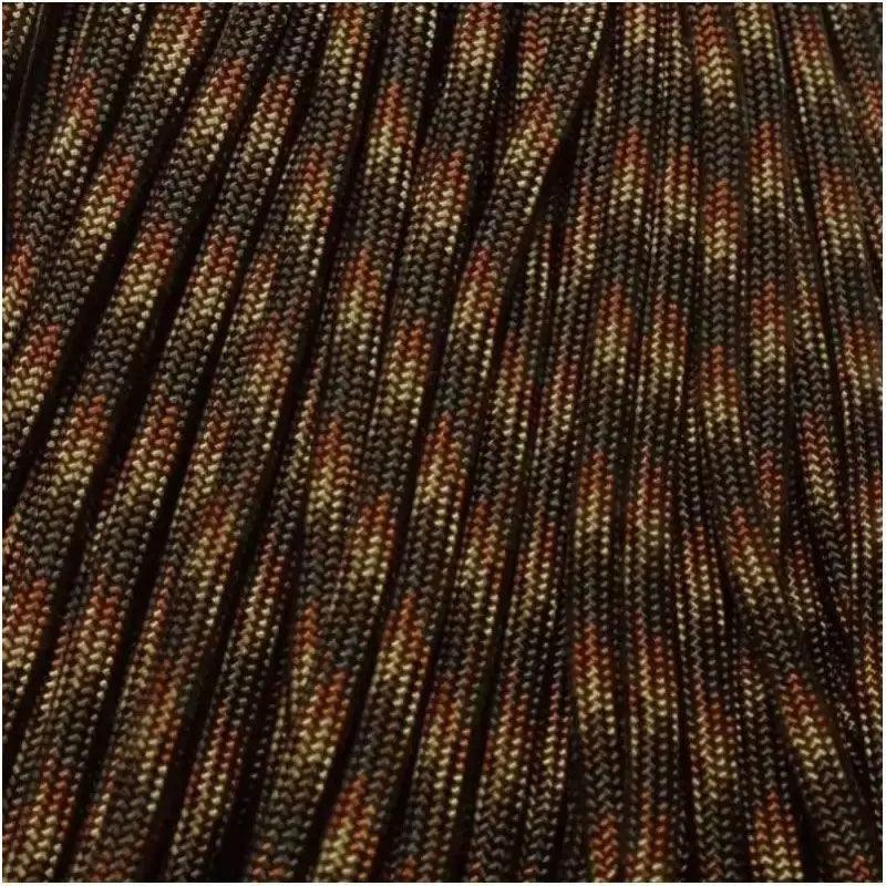 4 mm (5/32”) 550 Paracord Brown Blend Made in the USA Nylon/Nylon (100 ft) El Wood Braiding Co
