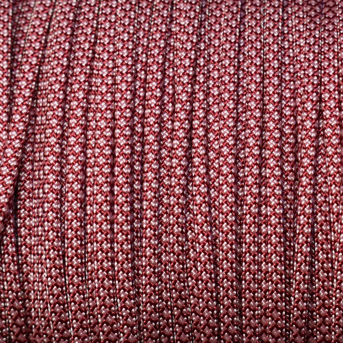 550 Paracord Burgundy with Lavender Pink Diamonds Made in the USA Nylon/Nylon (1000 FT.) - Paracord Galaxy