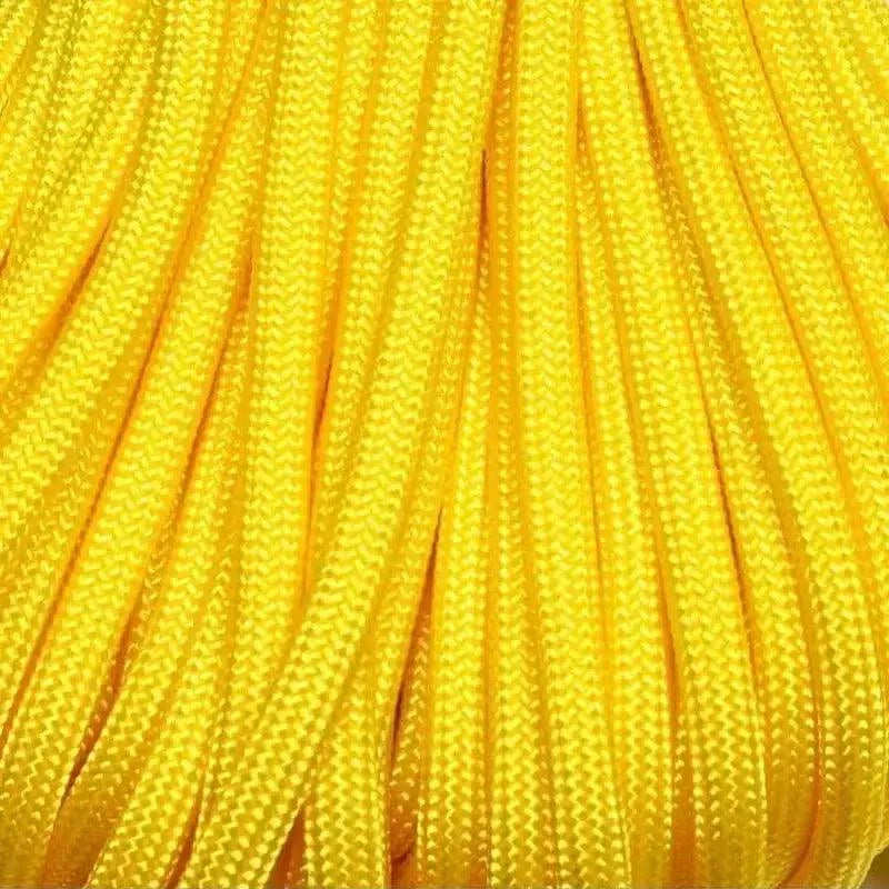 4 mm (5/32”) 550 Paracord Canary Yellow Made in the USA Polyester/Nylon Atwood Rope MFG