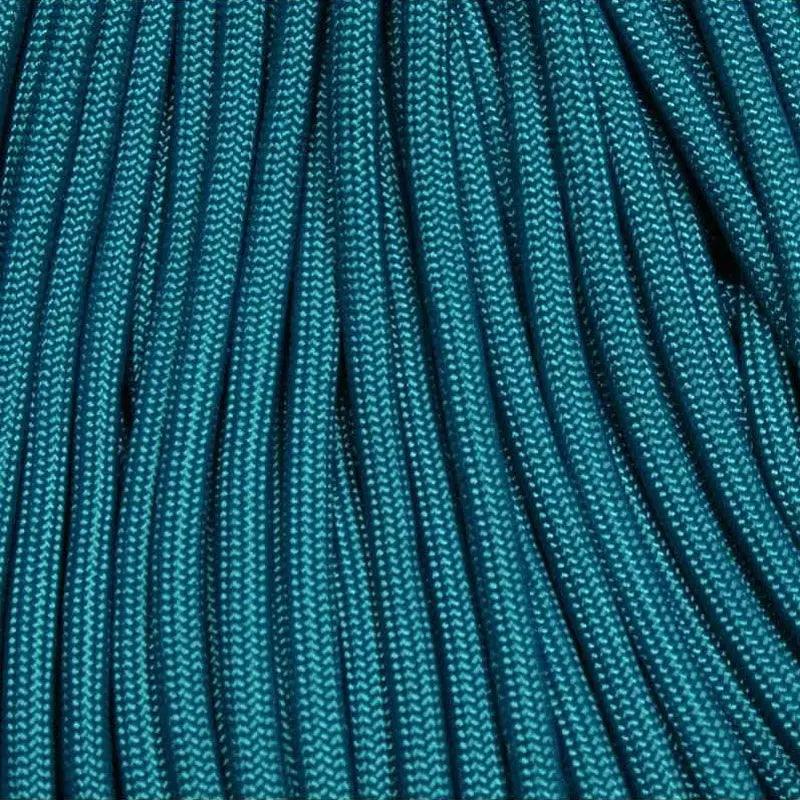 4 mm (5/32”) 550 Paracord Caribbean Blue Made in the USA Nylon/Nylon El Wood Braiding Co