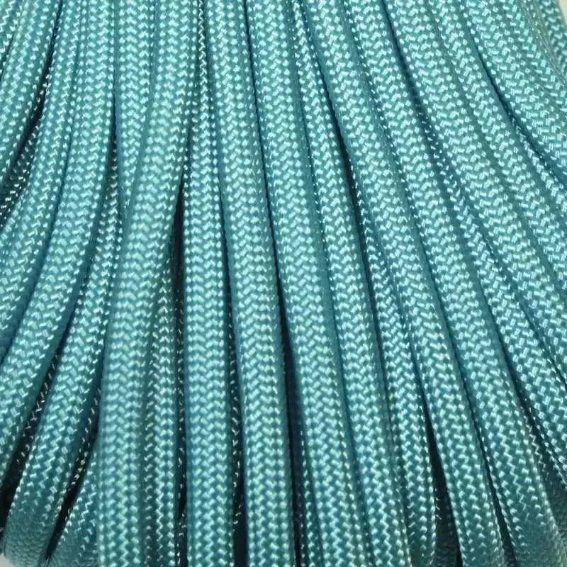 4 mm (5/32”) 550 Paracord Carolina/Baby Blue Made in the USA Polyester/Nylon Atwood Rope MFG